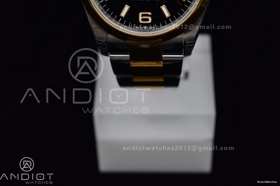 Best 1:1 Steel DD 36mm VSF 904L Black 124273 842 YG Edition Dial Bracelet SS on Resilient Explorer 0108